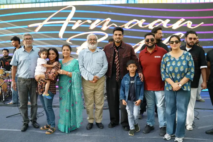 Armaan Bedil with the Satyam Institutes team