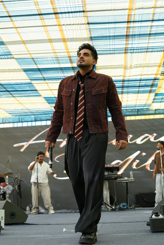 Armaan Bedil walking the stage